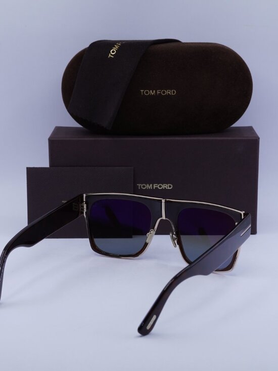 Tom Ford Edwin FT1073 48F Sunglasses Brown / Havana Square Frame, Brown Lenses main image 5